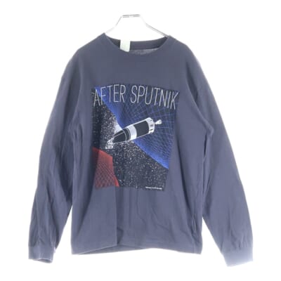 復刻 AFTER SPUTNIK グラフィックプリント 長袖Tシャツ ブラック 971-CS17 pieces Bランク