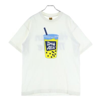 DRY ALLS ドライオールズ タピオカプリント Tシャツ 半袖カットソー ホワイト Bランク