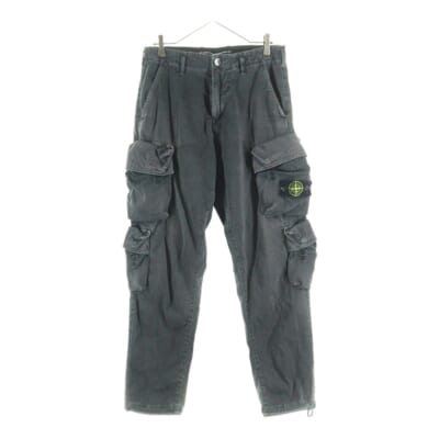 Cargo Pants ロゴワッペン ウォッシュド加工 カーゴパンツ グレー Bランク