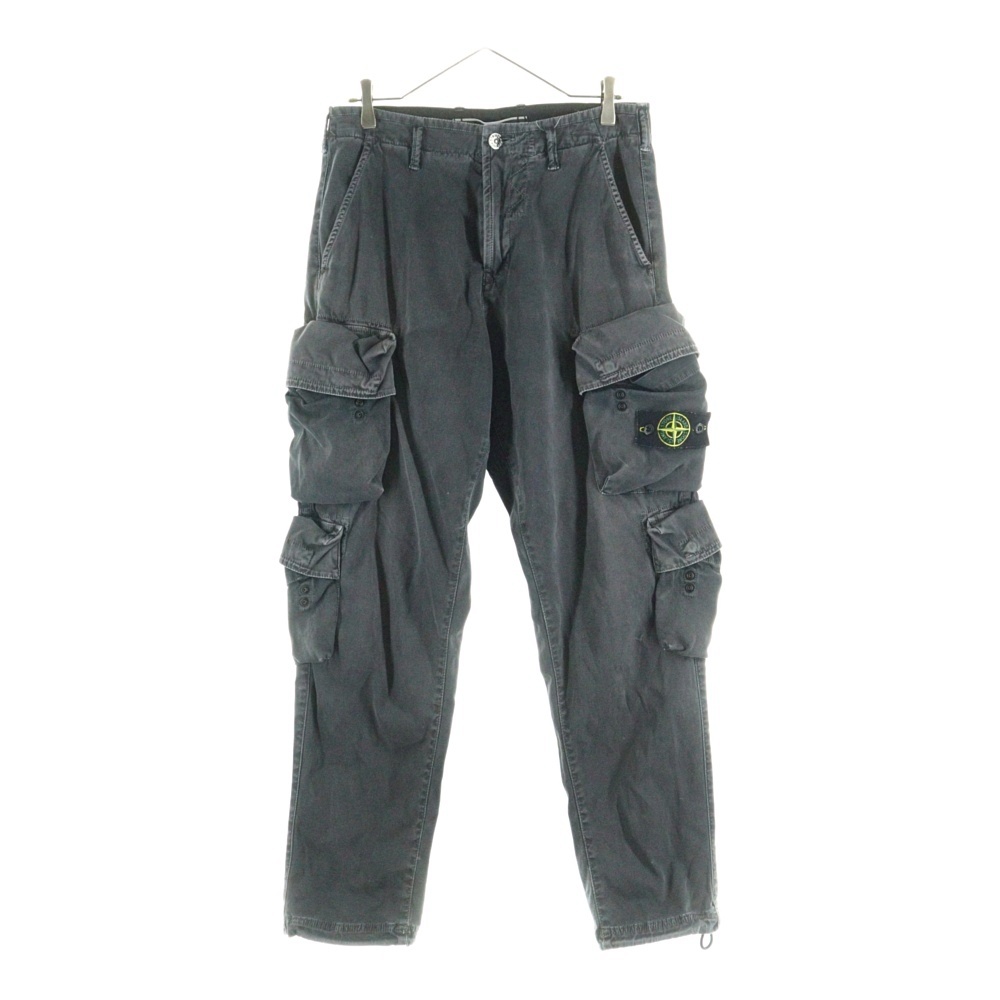 Cargo Pants ロゴワッペン ウォッシュド加工 カーゴパンツ グレー Bランク