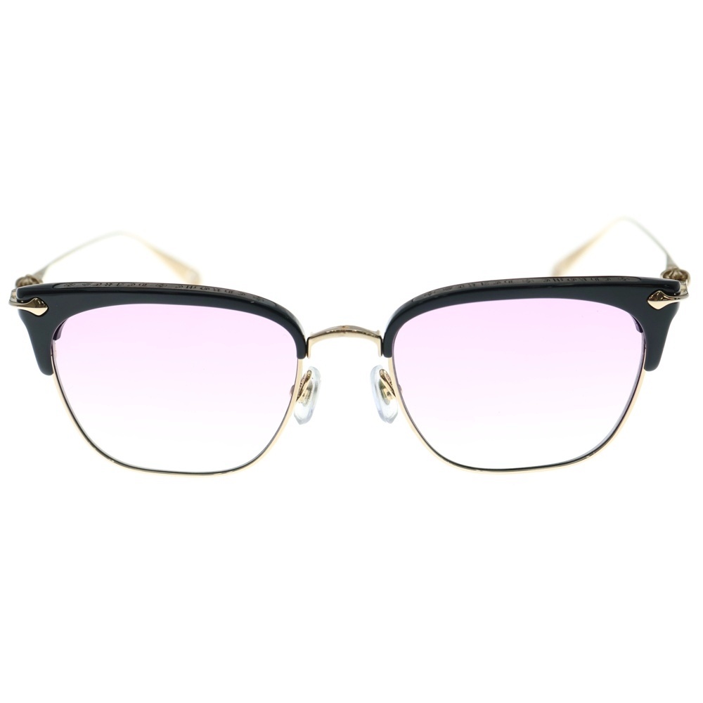 SLUNTRADICTION ウェリントンサングラス 眼鏡 アイウェア ブラック/ゴールド度有り Bランク