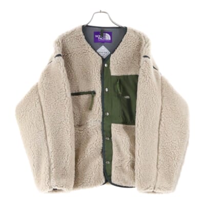 22AW Wool Boa Fleece Field Cardigan Beige ウール ボア フリース フィルド カーディガン NA2250N Bランク