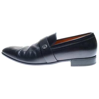 Leather GG Loafers GGロゴ インターロッキング ローファー スリッポン ブラック 7/25.0〜26.0cm Bランク