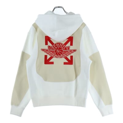 20SS×JORDAN BRAND AS J NRG ASW UC PO HOODIE ジョーダンブランド ロゴ刺繍スウェットプルオーバーフーディ ホワイト CV0541-134 Sランク