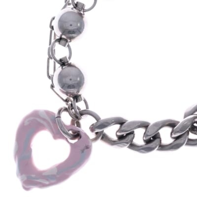 ハートチャーム ネックレス シルバー Bランク