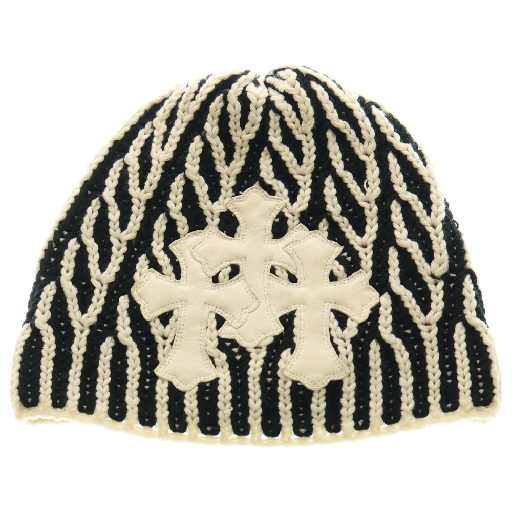セメタリークロスパッチ スターボール カシミアビーニー ホワイト/ブラック Bランク