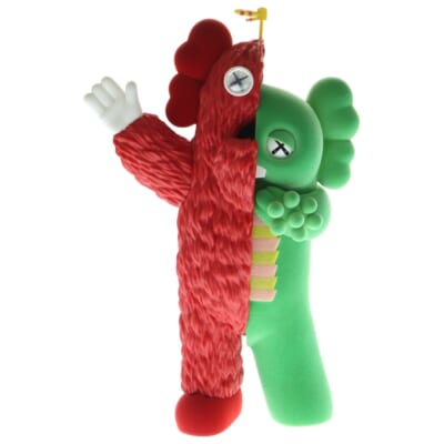 KAWS KACHAMUKKU カウズ カチャムック ガチャピン ムック フィギュア レッド/グリーン Aランク