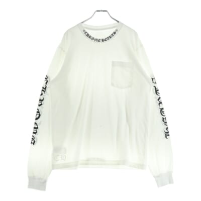 NECK LOGO L/S TEE ネックロゴ プリント長袖Tシャツ カットソー ホワイト Sランク