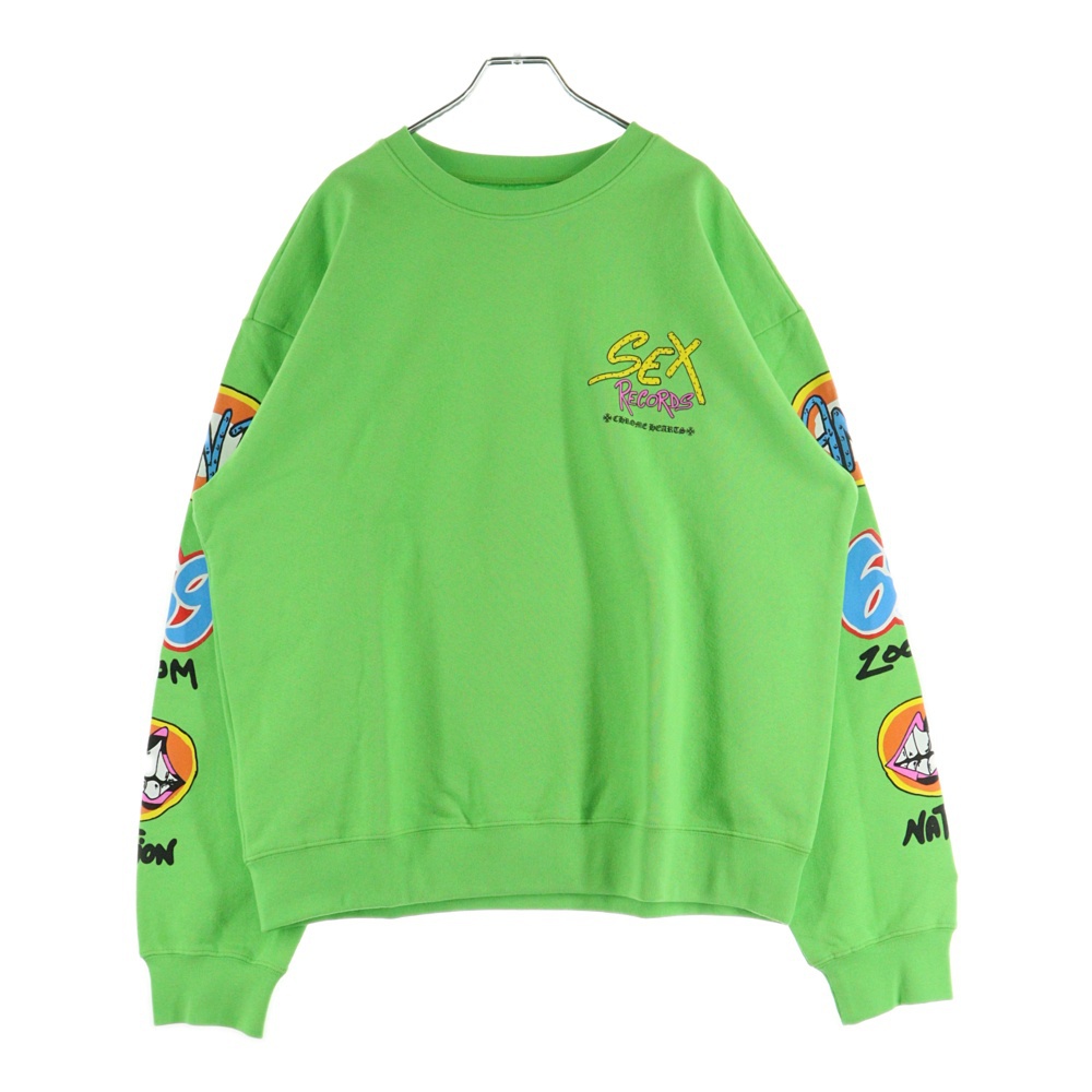 21AW ×MATTY BOY PPO SEXRCD LS Tee ×マッティボーイ セックスレコード クルーネック長袖Tシャツカットソー グリーン Sランク