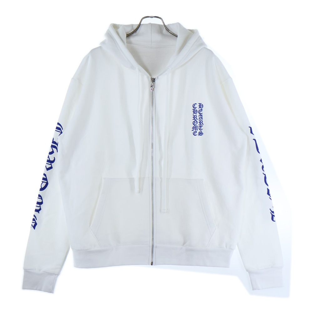 VERTICAL ARM LOGO ZIP UP HOODIE バーティカル アーム ロゴ ジップアップフーディ パーカー ホワイト/ブルー Aランク