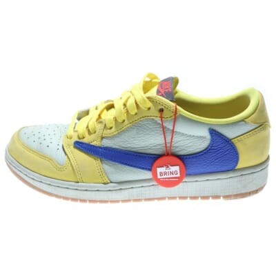 ×TRAVIS SCOTT WMNS AIR JORDAN 1 RETRO LOW OG Canary DZ4137-700 トラヴィス スコット ウィメンズ エアジョーダン1 カナリー ローカットスニーカー Bランク