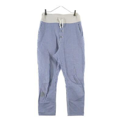ヌーベルサルエルパンツ チェック ブルー Bランク
