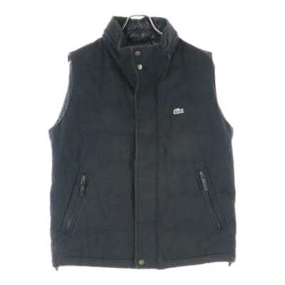 Logo Cotton Pique Down Vest ロゴ刺繍パッチ コットンピケダウンベスト BH310E ブラック Bランク