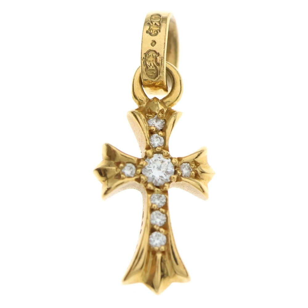 22K CRS BBYFAT P/DIA ベイビーファットクロス PAVEダイヤ ペンダントトップ ゴールド BCA035 Bランク