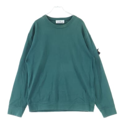 ガーメントダイスウェット アームロゴパッチ ロングスリーブTシャツ グリーン 101563750 Bランク