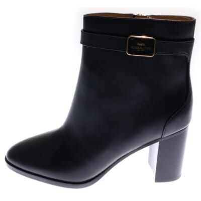 ロゴプレート オリバー ブーティ ショート ブーツ ブラック レディース Aランク