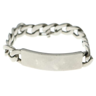 ID CHAIN BLACELET プレート チェーン ブレスレット シルバー SI8UY0004 Bランク