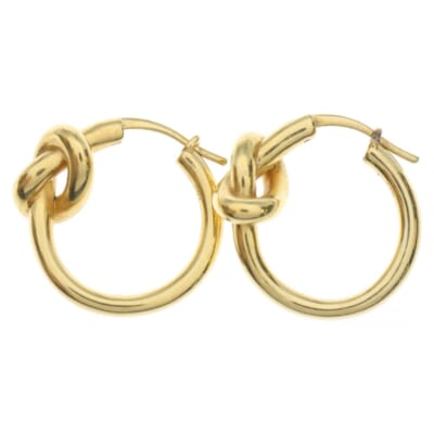 ノット スモールフープ ゴールドフィニッシュ ブラス ピアス ゴールド Bランク