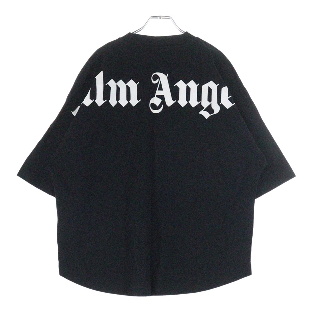 CLASSIC LOGO OVER TEE ネックロゴプリント クルーネック 半袖Tシャツ カットソー ブラック PMAA002E20JER001 Bランク