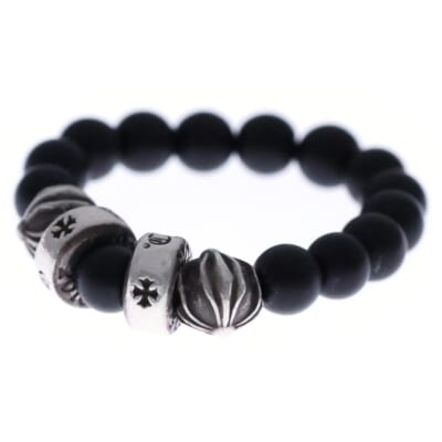 BEAD RING ビーズ オニキス リング ブラック/シルバー Bランク