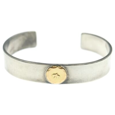 平打ちブレスS バングル シルバー/ゴールド Bランク