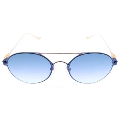 PAIRASS フローラル ダブルブリッジ カラーレンズサングラス アイウェア 眼鏡 ネイビー/ゴールド Sランク