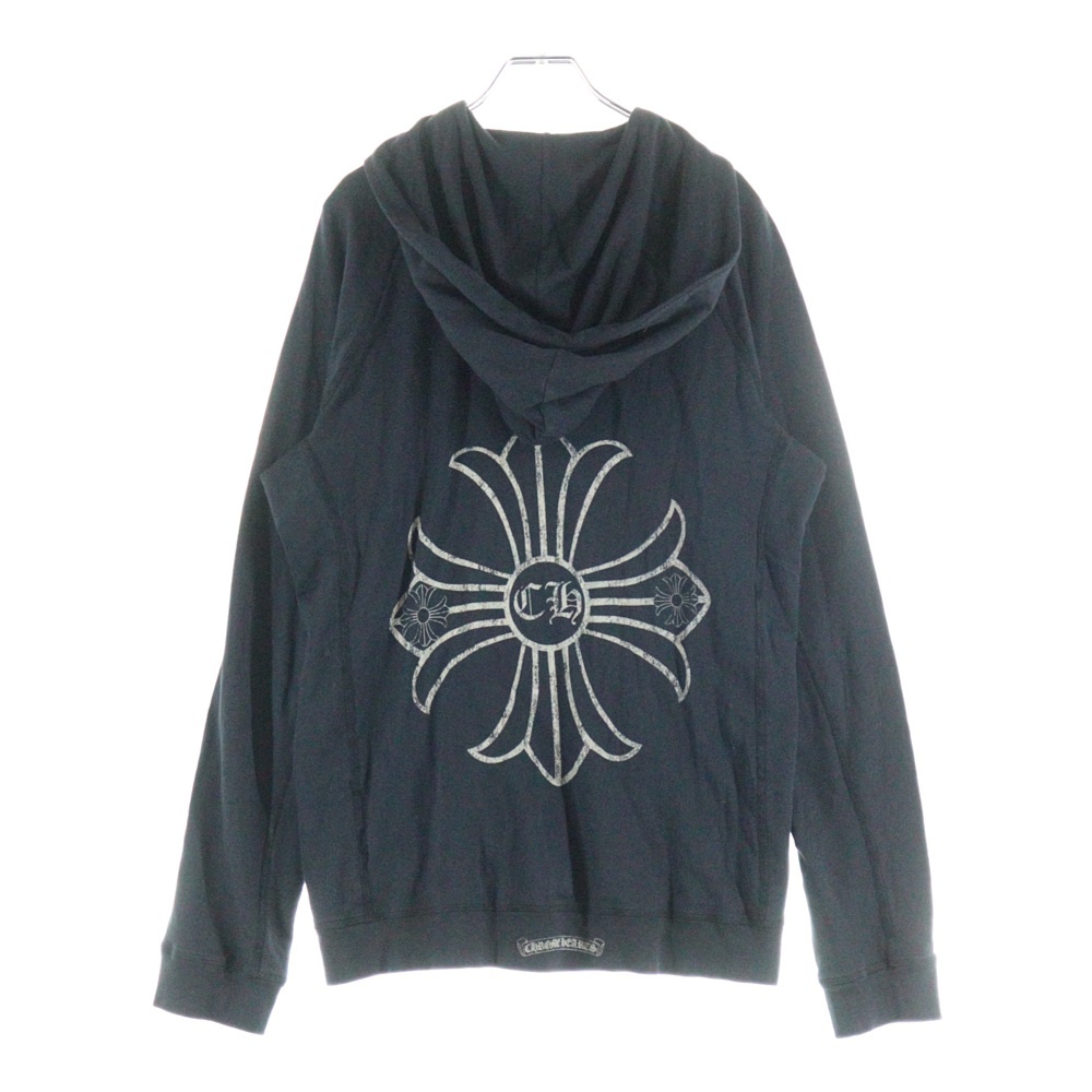 CHプラスロゴ ジップアップパーカー ブラック Bランク