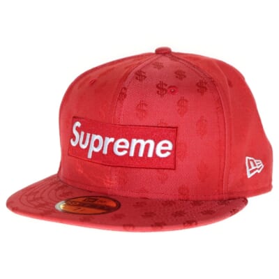18ss × NEW ERA MONOGRAM BOX LOGO モノグラム ボックスロゴ キャップ 帽子 レッド Bランク