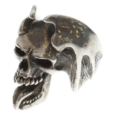 LUCIFER SKULL RING ルシファー スカルリング シルバー Bランク