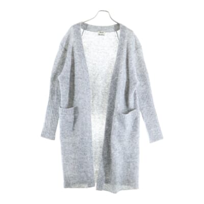 RAYA MOHAIR モヘア ニット ロングカーディガン グレー レディース 19MC53 Bランク