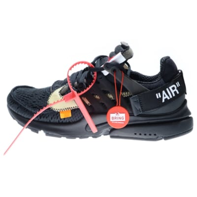 ×OFF-WHITE AIR PRESTO オフホワイト エアプレスト ローカットスニーカー ブラック US9/27cm AA3830-002 Sランク