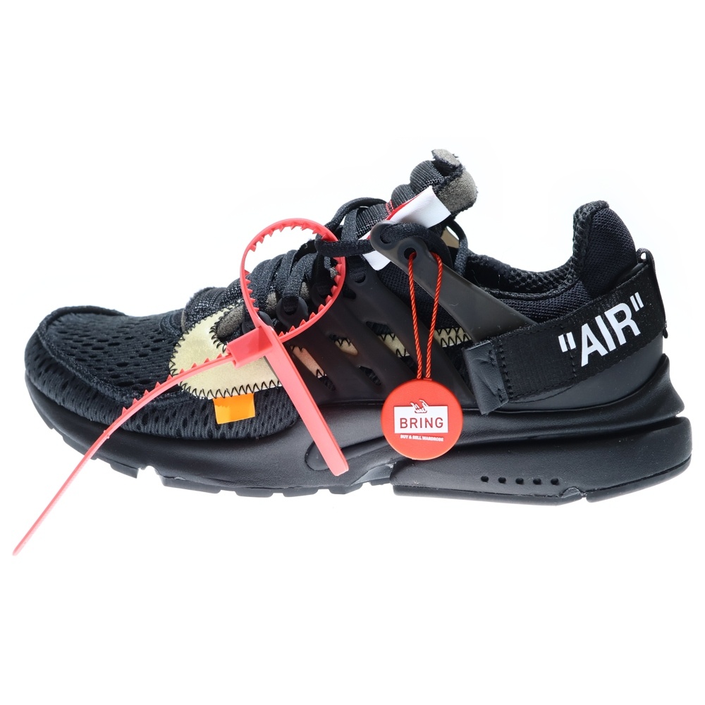 ×OFF-WHITE AIR PRESTO オフホワイト エアプレスト ローカットスニーカー ブラック US9/27cm AA3830-002 Sランク