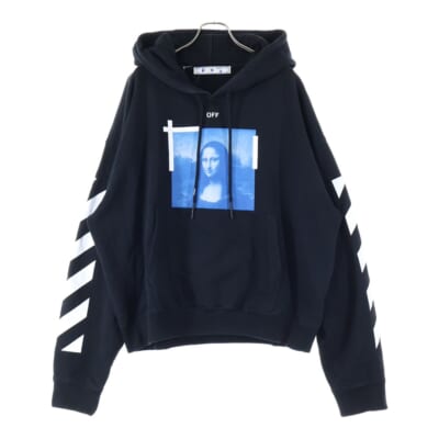 21SS BLUE MONALISA OVER HOODIE ブルー モナリザ プルオーバースウェットパーカー フーディー ブラック OMBB037R21FLE001 Bランク
