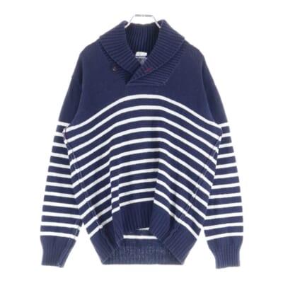 11SS AD2010 ボーダー コットンニット セーター ネイビー/ホワイト WG-N009 Bランク