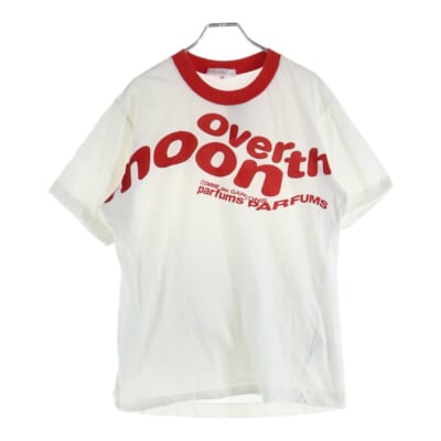 13SS AD2011 parfums PARFUMS グラフィックプリント リンガー半袖Tシャツ カットソー ホワイト/レッド BK-T003 Bランク