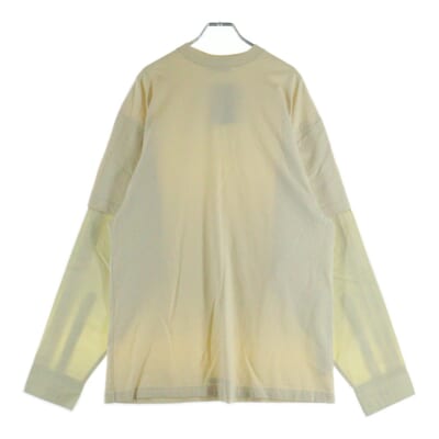 LAYERED LONG SLEEVE SHIRT レイヤード ロングスリーブ ドッキング 長袖Tシャツ カットソー アイボリー 698631 TLVF3 Bランク