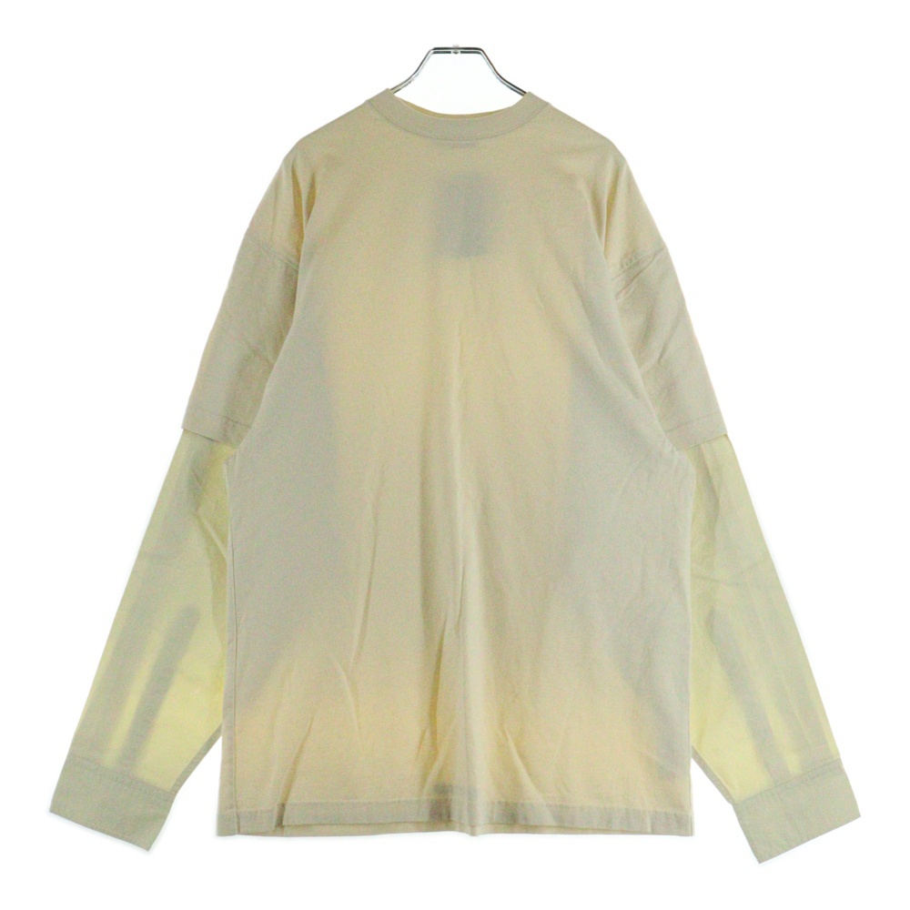 LAYERED LONG SLEEVE SHIRT レイヤード ロングスリーブ ドッキング 長袖Tシャツ カットソー アイボリー 698631 TLVF3 Bランク