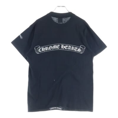 90S VINTAGE anvilボディ 1ポケット スクロールラベルプリント 半袖プリントTシャツ カットソー ブラック Bランク