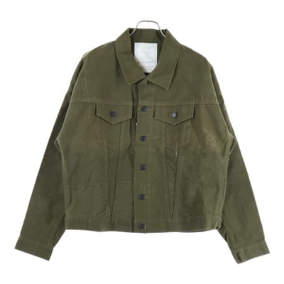 OVERSIZE WORK JACKET ビンテージ加工 オーバーサイズ ワークジャケット カーキー RE-CO-KH-00-00-33 Bランク