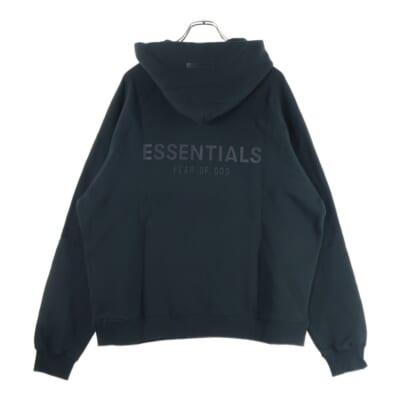 21SS BACK LOGO SWEAT HOODIE 背面ロゴプリント フーデット スウェットパーカー ブラック Bランク