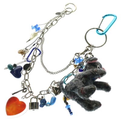 25AW KEY CHAIN WITH DOG DOLL キー チェーン ウィズ ドッグ ドール ウォレットチェーン シルバー 25AW91AC36 Bランク