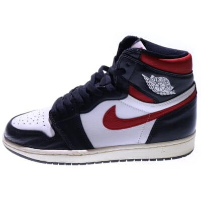 AIR JORDAN 1 RETRO HIGH OG SAIL UNIVERSITY RED エアジョーダン1 レトロ オージー セイル ユニバーシティレッド ハイカットスニーカーUS9/27cm 555088-061 Bランク