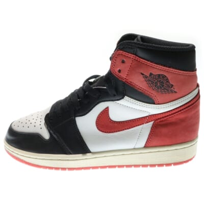 AIR JORDAN 1 RETRO HIGH TRACK RED エアジョーダン1 トラックレッド ハイカットスニーカー レッド/ブラック US8.5/26.5cm 555088-112 Bランク