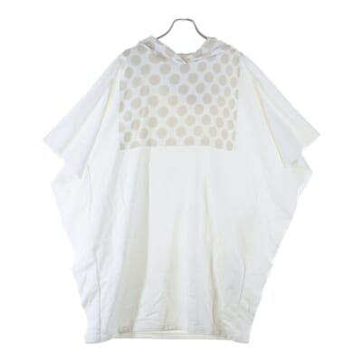 21SS ドット スウェットプルオーバー ポンチョ ホワイト レディース S62CT0131 Bランク