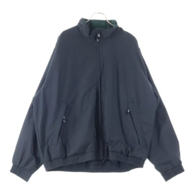 ダブルポケット ジップアップ ナイロンジャケット ブラック Bランク