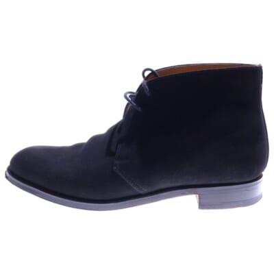 CHERTSEY チャートシー プレーントゥ スエード レザー チャッカブーツ ブラック 1645 22 Bランク