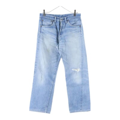 501 55年製復刻 BIG E ヴィンテージ ボタンフライ デニムパンツ インディゴ 55501 Bランク