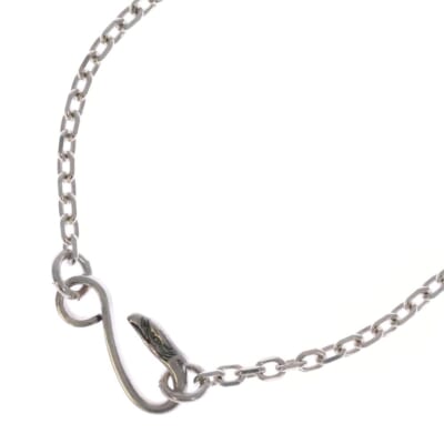 イーグルフック細角チェーンネックレス シルバー Bランク