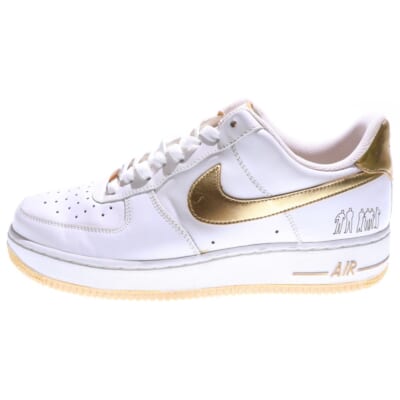 AIR FORCE 1 LOW PLAYERS WHITE METALLIC GOLD エアフォース 1 プレイヤーズ ホワイト メタリック ゴールド ローカットスニーカー US9.5/27.5cm 315092-171 Bランク