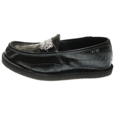 ×BUDSPOOL ×SUICOKE DEEBO SHOES TYPE-2 バッズプール 舐達磨 スイコック カウレザー デボシューズ ブラック US9/27cm NMD-SUICOKE-WM-SH02 Bランク